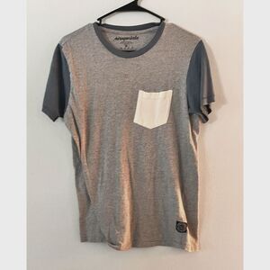 AEROPOSTALE BLUE/GREY SHORT SLEEVE MENS T-SHIRT SIZE: SMALL MINT, NO FLAWS